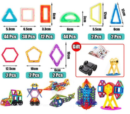 Magnetic Piece Building Blocks Early Education