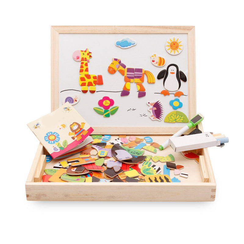 Children's Magnetic Jigsaw Puzzle Cartoon Animal