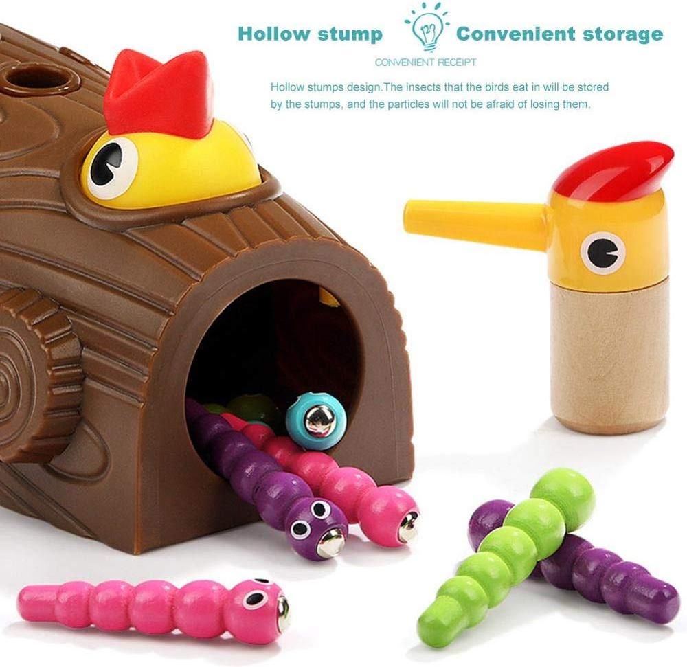 Woodpecker Magnetic Catch Worm Game