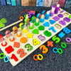 Wooden Montessori Arithmetic Magnetic Matching Building Block Toys