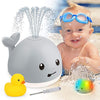 Whale Floating Spraying Water Bath Toys With Light Music LED Light