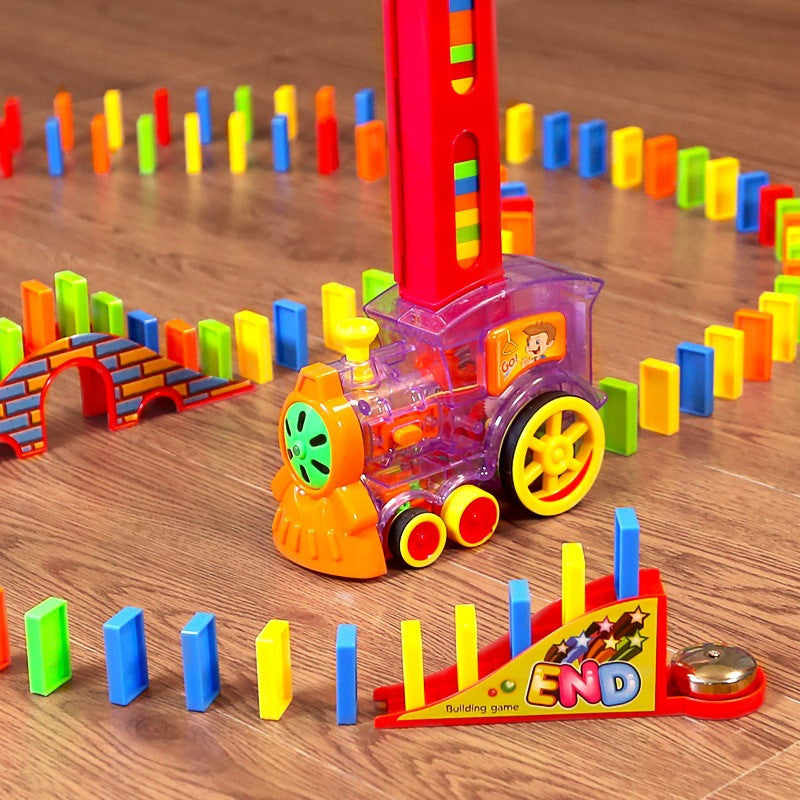Electric Puzzle Dominoes Train Toys