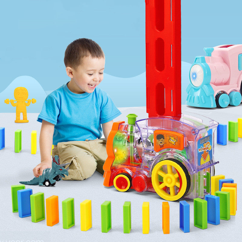 Electric Puzzle Dominoes Train Toys