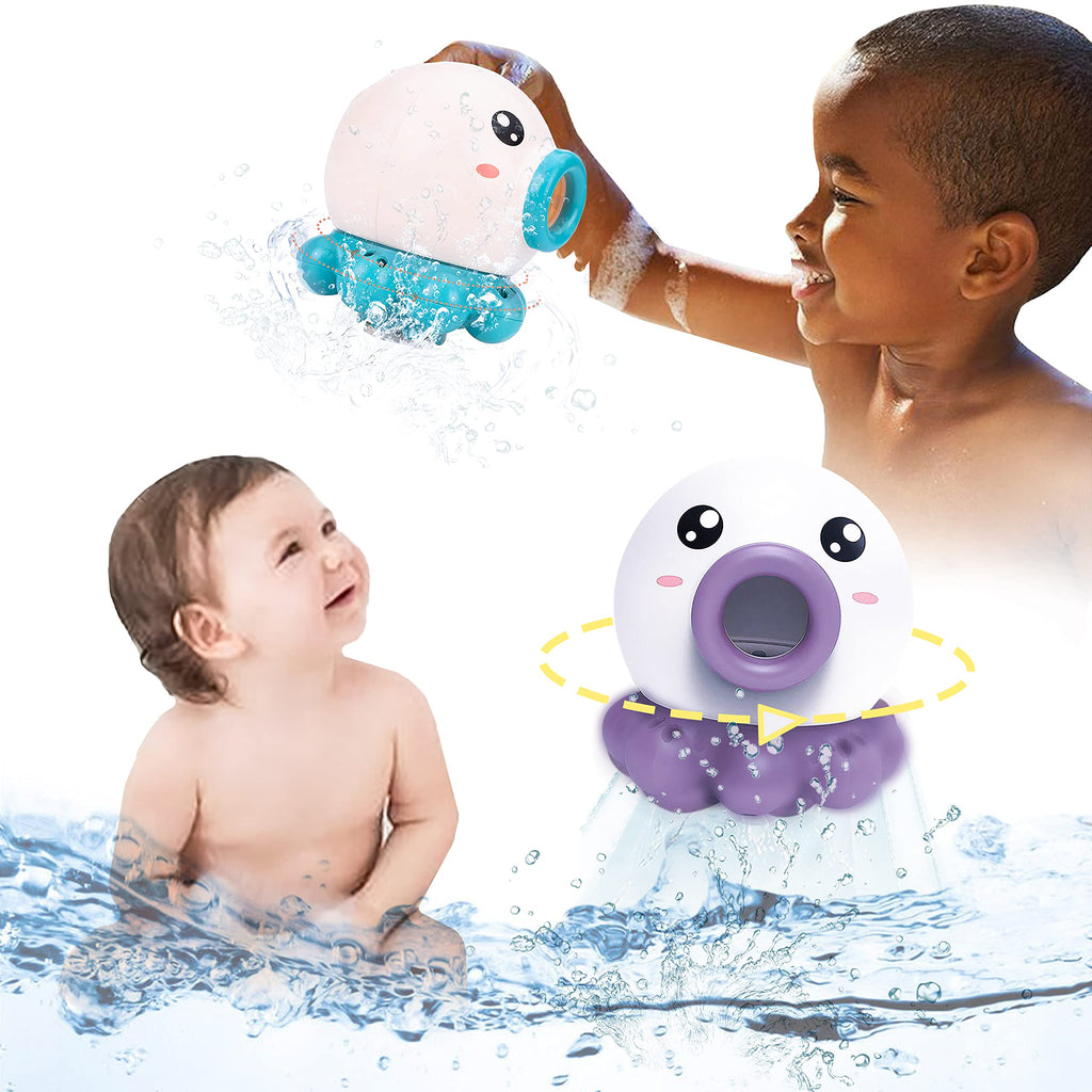 Octopus Fountain Bath Toy Water Jet Rotating Shower for Kids