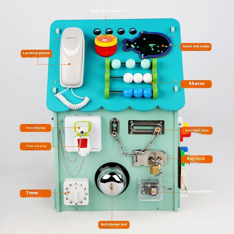 Montessori Early Childhood Education For Baby Busy House Box Diy Educational Toys