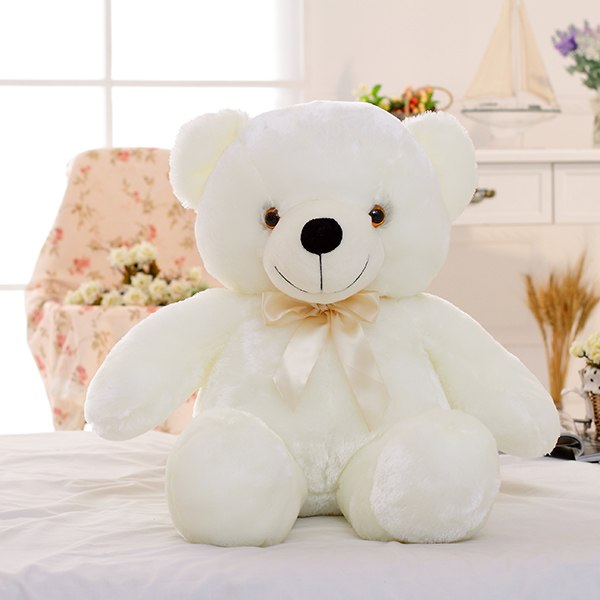 Creative Light Up LED Teddy Bear Stuffed Animals Plush Toy Colorful Glowing For Kids Pillow