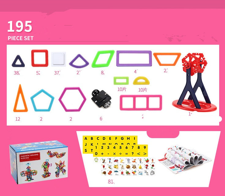 Magnetic Piece Building Blocks Early Education