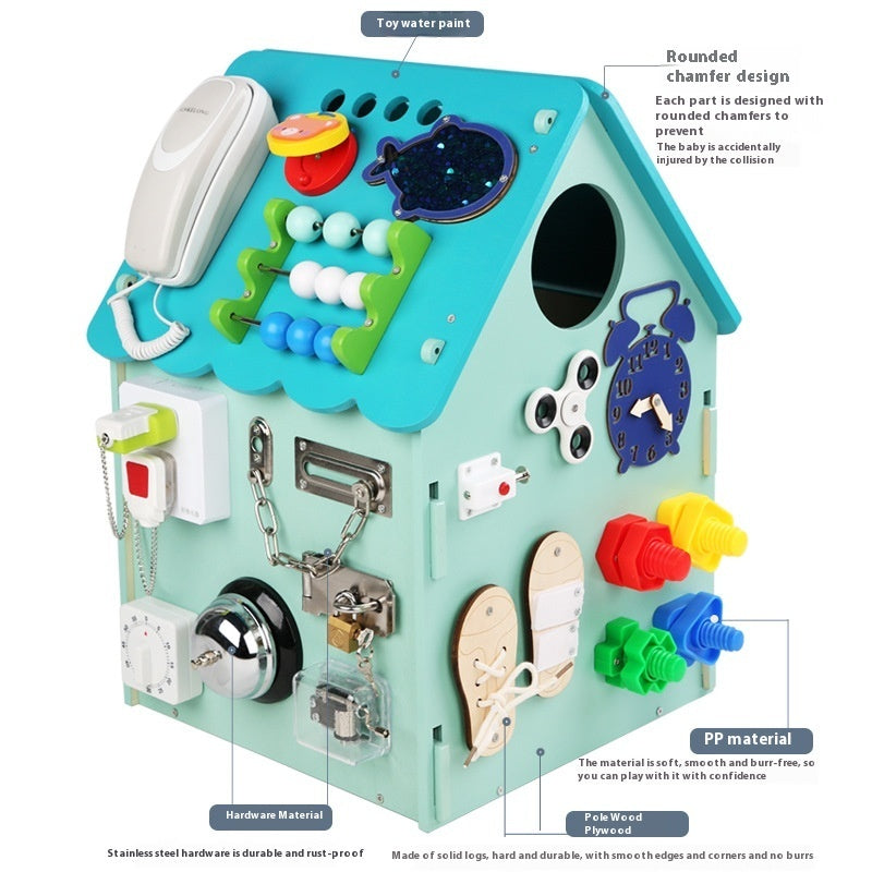 Montessori Early Childhood Education For Baby Busy House Box Diy Educational Toys