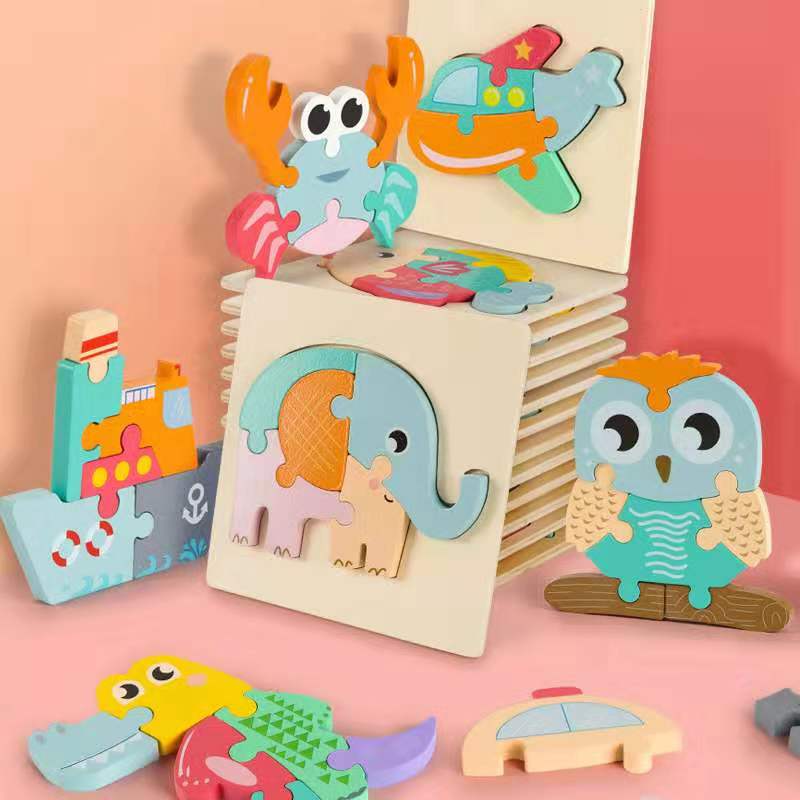 High Quality Baby 3D Wooden Puzzle Educational Toys