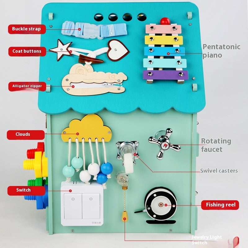 Montessori Early Childhood Education For Baby Busy House Box Diy Educational Toys