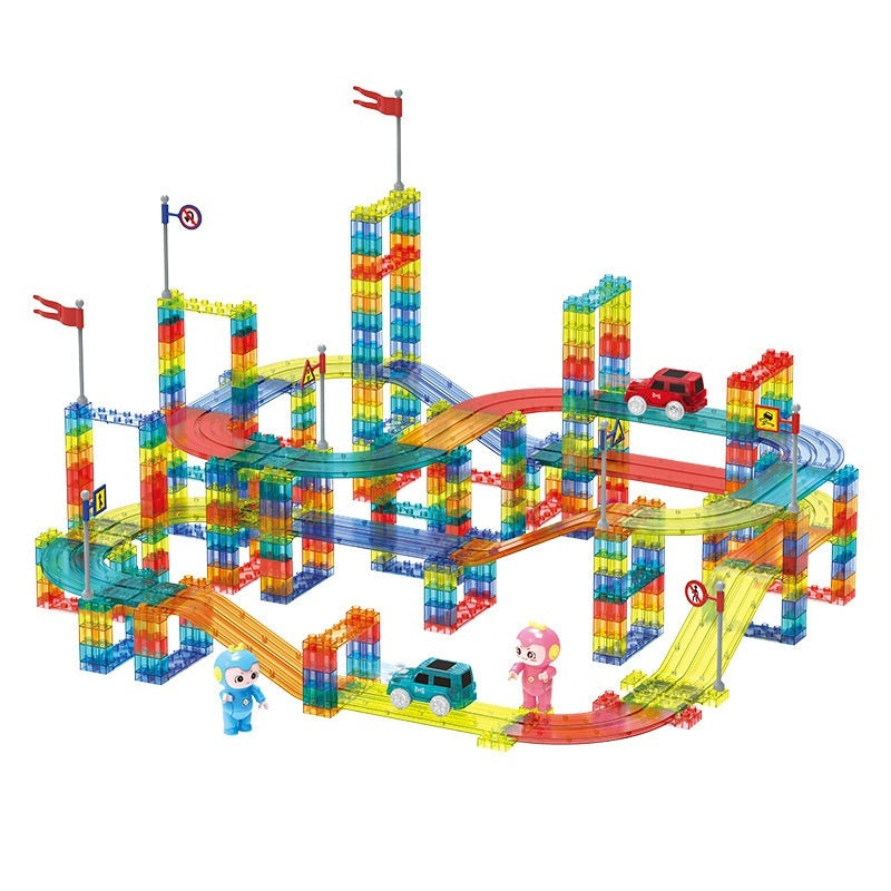 Magnetic Building Blocks For Children's Early Education, Versatile Magnetic Train Track Puzzle Toy