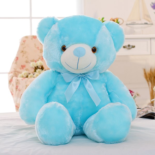 Creative Light Up LED Teddy Bear Stuffed Animals Plush Toy Colorful Glowing For Kids Pillow