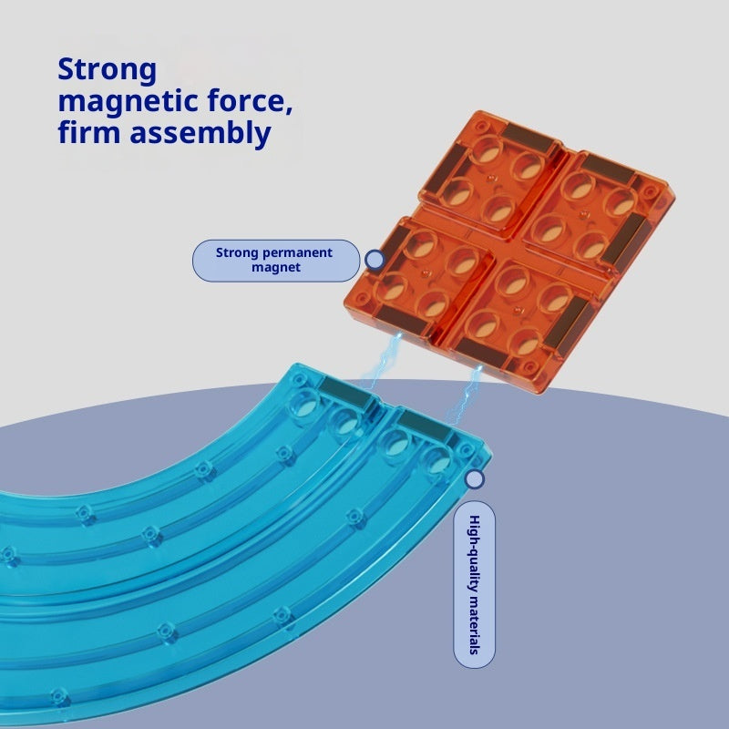 Magnetic Building Blocks For Children's Early Education, Versatile Magnetic Train Track Puzzle Toy