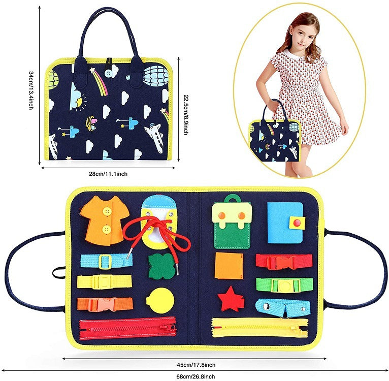 Busy Book for Baby Early Education and Preschool Sensory Learning Toy