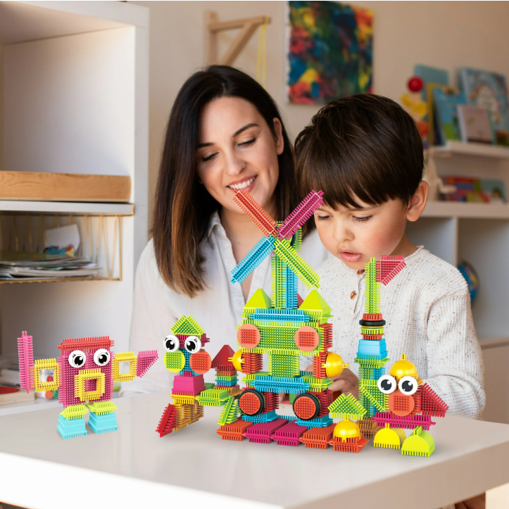 112PCS STEM Building Blocks Set - Educational Construction Toy for Kids, Creative Stacking & Interlocking Tiles