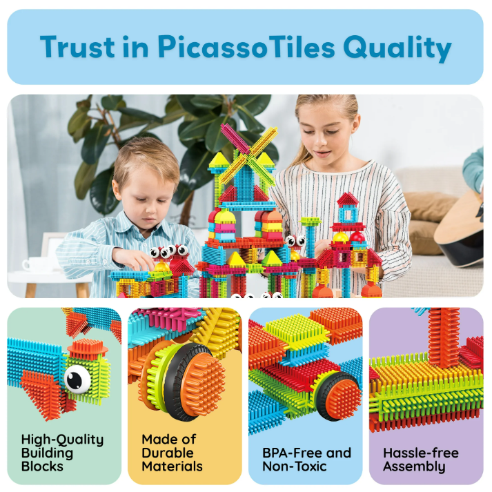 112PCS STEM Building Blocks Set - Educational Construction Toy for Kids, Creative Stacking & Interlocking Tiles