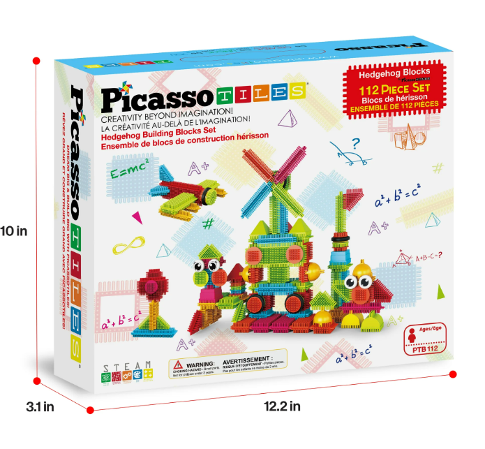 112PCS STEM Building Blocks Set - Educational Construction Toy for Kids, Creative Stacking & Interlocking Tiles