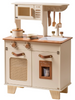 Wooden Play Kitchen Set for Kids - Pretend Play Toy with Ice Cube Dispenser, Mocha Finish, for Boys & Girls Age 3+