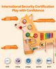 Puppy Activity Wall Busy Board Panels 12 Wall Activities Board, Montessori Sensory Wall Panel for Kids 3-12 Years