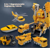 Magnetic Transform Engineering Car Assembled Toys with Storage Box, Outdoor Activities for Kids Ages 3-5