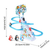 Penguin Climbing Stairs Electric Toy with Music & Lights - Battery Powered Assembly Track Slide, Educational Animal Toy for Kids Ages 3+