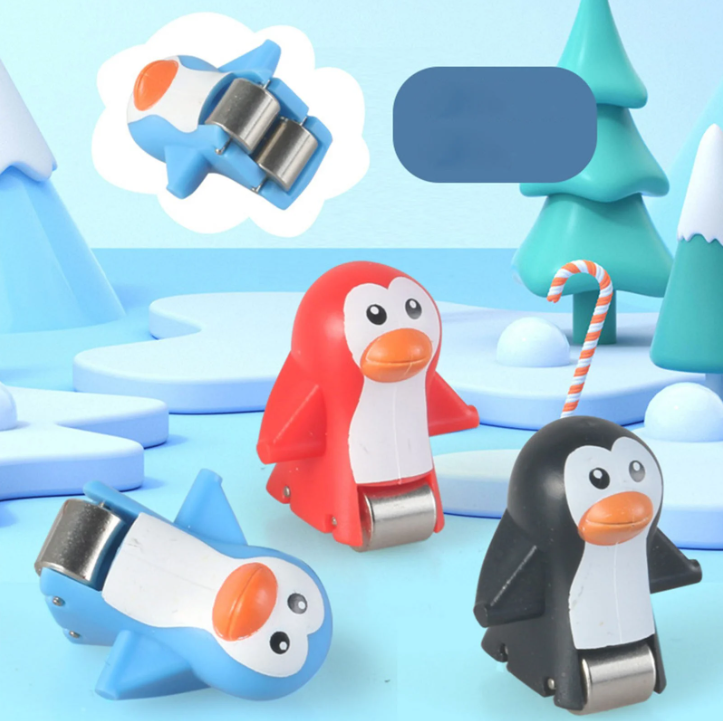 Penguin Climbing Stairs Electric Toy with Music & Lights - Battery Powered Assembly Track Slide, Educational Animal Toy for Kids Ages 3+