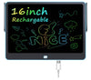 Rechargeable LCD Writing Tablet for Kids, 16 Inch Colorful Drawing Tablet, Educational Toddler Drawing Pad, Reusable Learning Toys for Kids (Ages 3-12)