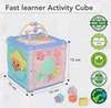 Montessori 6-in-1 Baby Activity Cube - Sensory Development & Fine Motor Educational Toy for Toddlers 18 Months+