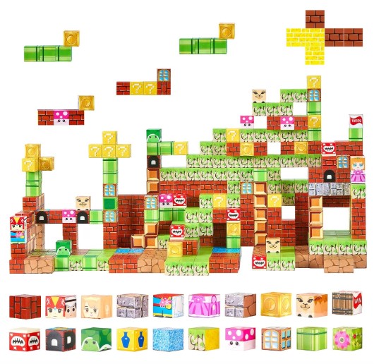 100 PCS Magnet Blocks Set Montessori Sensory Toys