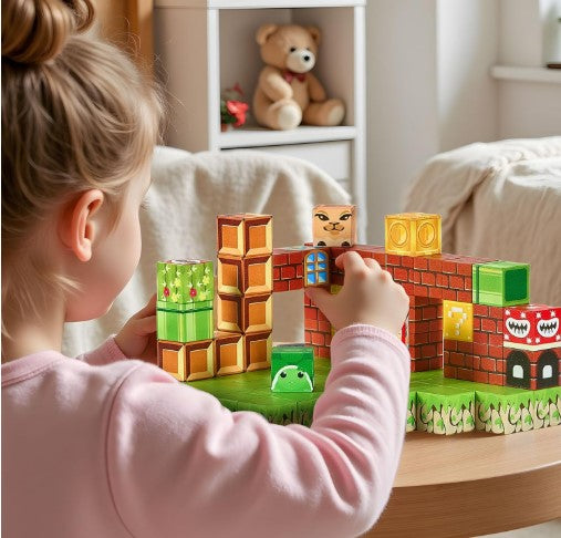 100 PCS Magnet Blocks Set Montessori Sensory Toys