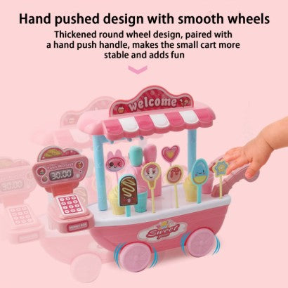 Mini DIY Ice Cream and Candy Cart - Fun Simulation Toy for Kids