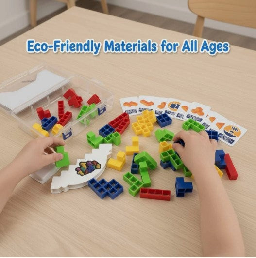 48PCS 3D Balance Stacking Puzzle Blocks Educational Box Toy