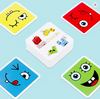 Face Changing Building Blocks Iron box Toy Wooden Face-changing Cube Board Game Montessori Kids Educational Blocks Party Games