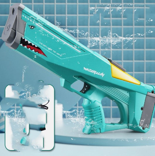 Automatic Electric Water Gun for Kids & Adults - Shark Design High Pressure Water Blaster