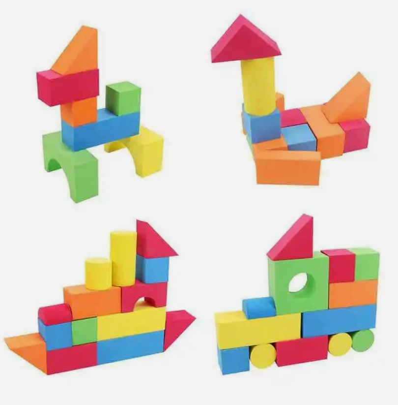 46pcs Soft Building Blocks, Large Educational STEM Toys for Preschool Kids
