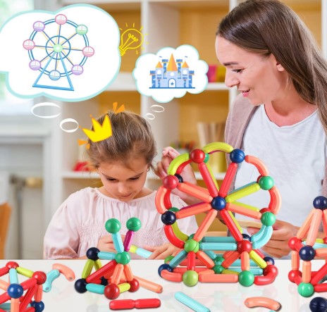 Magnetic Building Blocks for Kids Ages 4-8 STEM Construction Toys for Boys and Girl