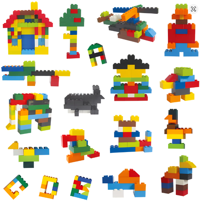 1000 DIY Creative Building Blocks Bulk Set Urban Classic Blocks Assembled