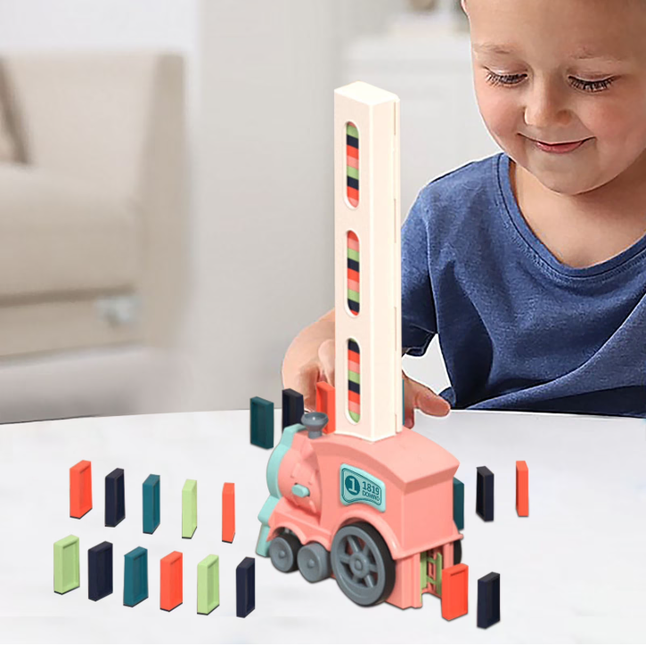 Electric Puzzle Dominoes Train Toys