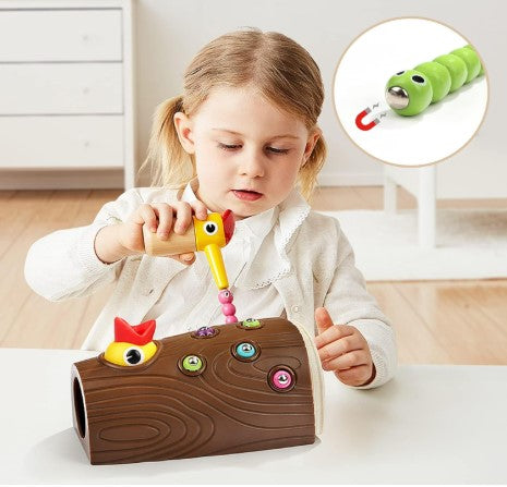 Montessori Toys for 2 Year Old - Magnetic Bird Feeding Games