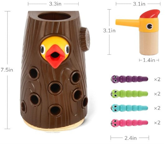 Montessori Toys for 2 Year Old - Magnetic Bird Feeding Games