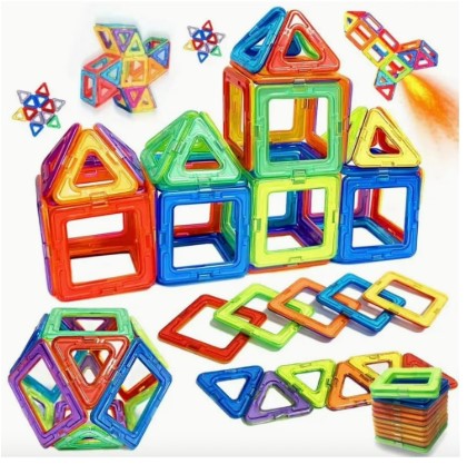 50 Pcs Magnetic Building Blocks for Kids