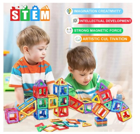 50 Pcs Magnetic Building Blocks for Kids