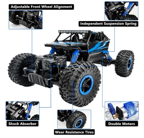 Rock Crawler 2.4Ghz Remote Control Car 4WD Off Road RC Monster Truck
