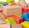 Wooden Building Blocks Set - Stacker Stacking Preschool Learning Educational Toys with Carrying Bag