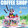 City Street View Food Store Mini Bricks Coffee Ice Cream Shop Architectures Models Building Blocks Toys