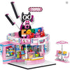 City Street View Food Store Mini Bricks Coffee Ice Cream Shop Architectures Models Building Blocks Toys