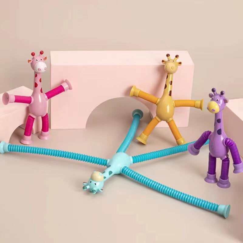 Giraffe Tubes Sensory Toys Novelty Spring Fidget Toy Stretch Tube Stress Relief Toy