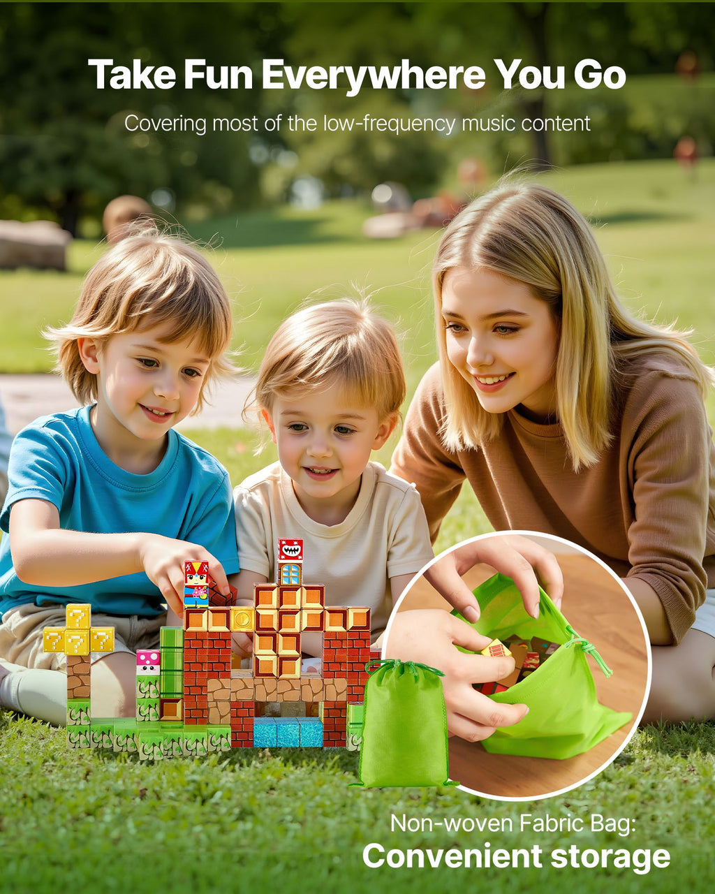 Magnetic Blocks, 100 PCS Magnet Blocks Set, Magnetic Building Cubes For Kids, STEM Montessori Sensory Toys For Christmas Birthday Gift, Construction Stacking Toy For Ages 3 And  Years Old Boys & Girls