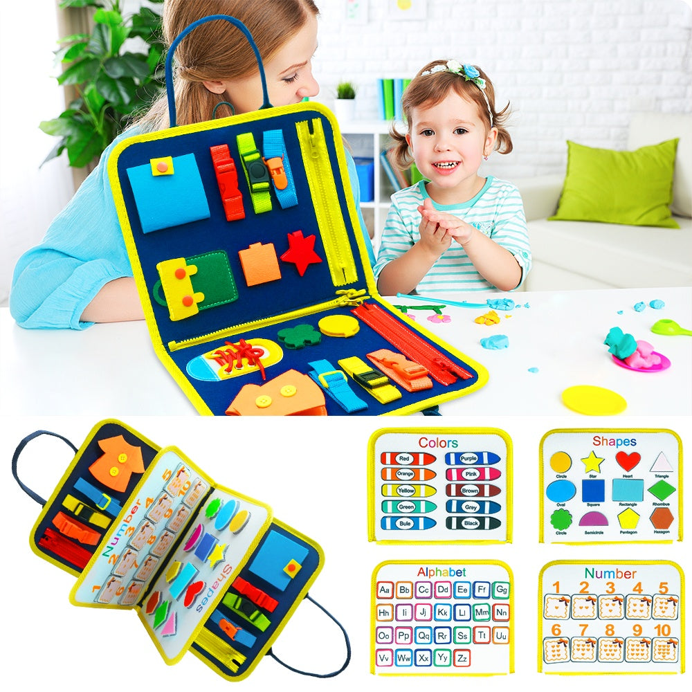 Busy Book for Baby Early Education and Preschool Sensory Learning Toy