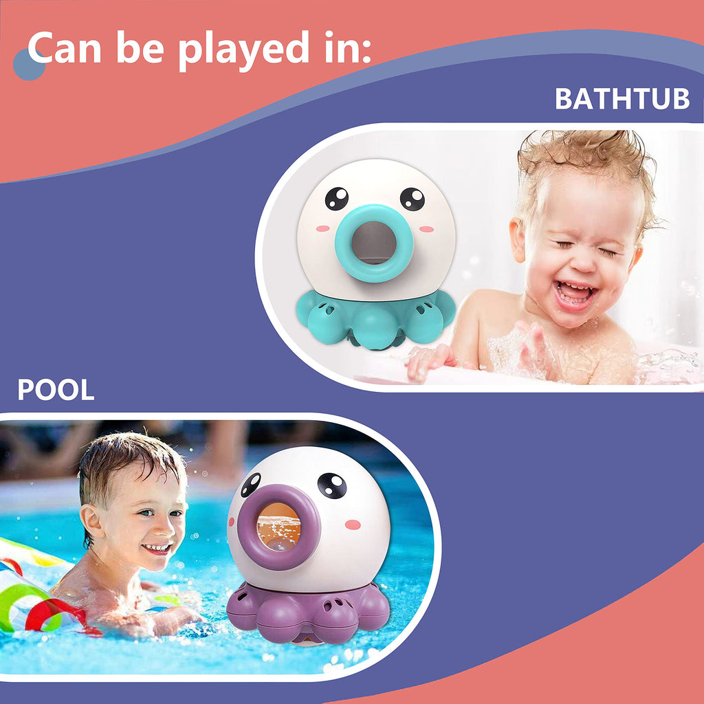 Octopus Fountain Bath Toy Water Jet Rotating Shower for Kids